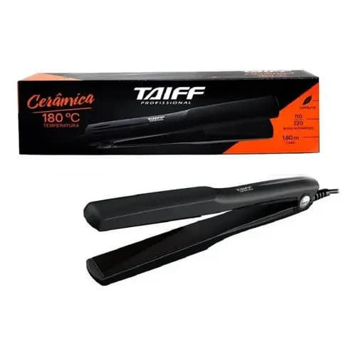 Chapinha Pranchataiff Cerâmica 180° 110v/220v Preto Bivolt