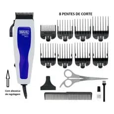 Máquina De Cortar Cabelo Wahl Homecut Basic 14 Peças Cor Azul 220v