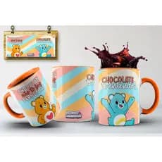 Caneca Páscoa Ursinhos Carinhosos Chocolate