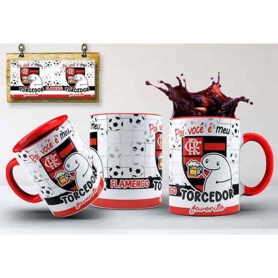Caneca Melhores Pais Pai Torcedor Flork Times RJ