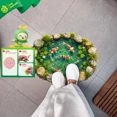 Adesivos de solo Koi Water Pool autoadesivo à prova d'água removível moderno simples novo estilo chinês sala de estar qu