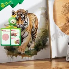Adesivos de parede tigre feroz, sala de estar, corredor, entrada, fundo, adesivos decorativos, autoadesivos, removível,