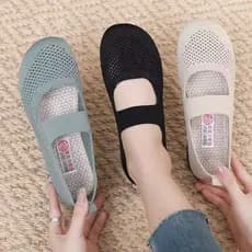 Sapatos De Malha Femininos Leves E Respiráveis Com Sola Macia Antiderrapante