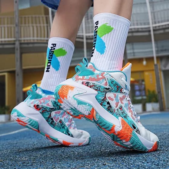 Em Estoque Tênis De Basquete Esportivo Respirável Confortável Para Homens Treinamento Atlético Zapatos De Mujer Tendênci