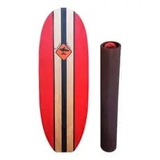 Prancha de Equilíbrio Balance Board Simulador de Longboard - Vermelha e Preta