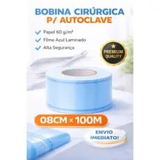 Bobina 8cm x 100m para Manicure | Autoclave | Tripla Selagem
