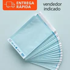 Envelope Auto Selante 15x25 cm para esterilização em autoclave a vapor sob pressão.