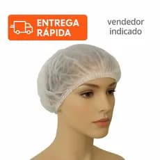 Touca Descartável Sanfonada TNT Branca 400/100 Unidades Hospital Clínica Cozinha Estética