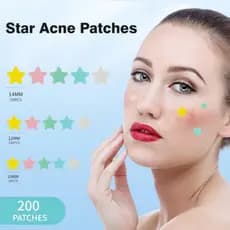Novi Kit 240 Adesivos Hidrocoloide Para Espinhas em Formato de Estrela Colorida Cuidados Com A Pele– Tratamento Antiacne