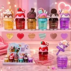 Lip Gloss Docinhos e Milk Shake Femme Paris e Beijo de Neve Frutas Lové Rain