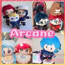 Adorável brinquedo de pelúcia de 10 cm da Vi Caitlyn de Arcane: League of Legends ‌         Brinquedo Jinx para Presente