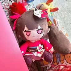 Boneca de Cosplay Sparkle de Honkai: Star Rail de 20/40cm, Dois Corpos Macios de Desenho Animado, Vestido de Algodão Tra