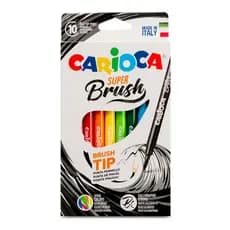 Pincel Plumones Super Brush 10 Cores Carioca