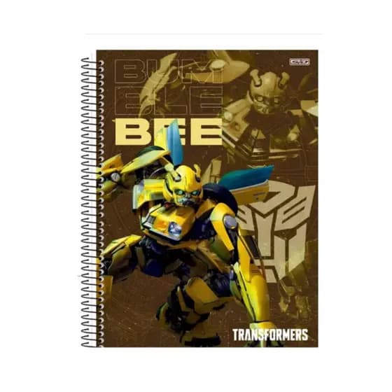 Caderno Espiral 80 Folhas Transformers