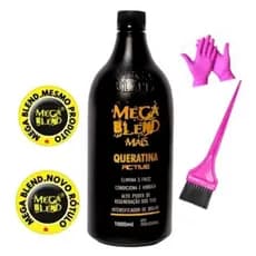Escova Sem Formol Mega Blend Mais - 1 Litro + KIt Aplicação