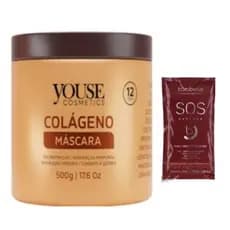 Máscara de Colágeno hidratação tratamento Capilar 500gr Youse Cosméticos