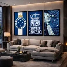 Kit 3 Quadros Decorativos Cruzeiro para Quarto ou Sala