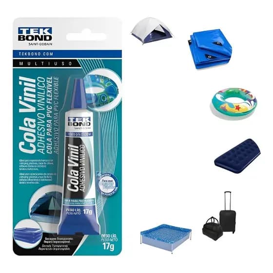 Cola Adesivo Vinil Tekbond Para Pvc Flexível Infláveis Bóia Piscina Colchão 17g