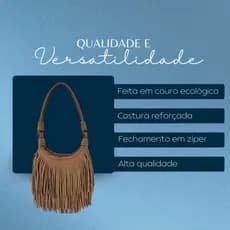 Bolsa Franja Couro Legítimo Texas Trançada Balada Festa