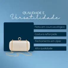 Bolsa CLUTCH festa luxo com corrente casamento formatura lançamento
