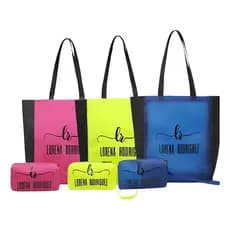 Kit 3 Bolsas De Praia Silicone Impermeável Piscina Férias