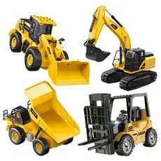 Trator De Controle Remoto Construção Brinquedo Recarregável Infantil Coleção