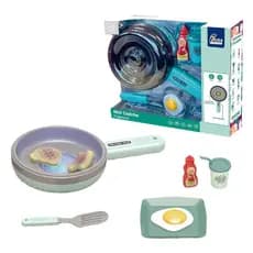 Brinquedo Kit Mini Cozinha Infantil Frigideira com Acessórios Luz Som Criatividade Criança Menina