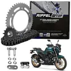 Kit Relação Transmissão Ys 250 Fazer Fz 250 Com Retentor Aço 1045Com Retentor 2018 2019 2020 à 2024