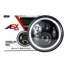 Farol LED De 7 Polegadas Para Motocicleta JEEP Wrangler JK Harley Road King Yamaha DRL Amber Light