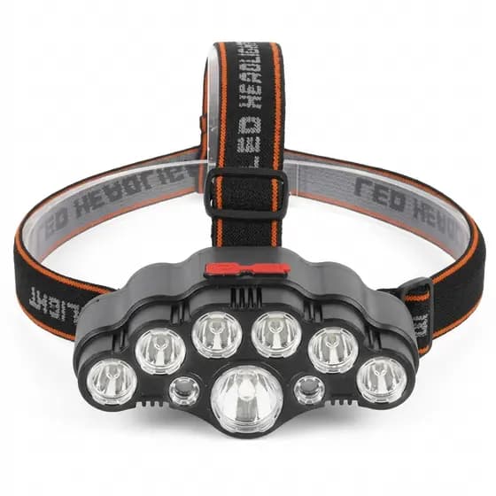 H'maston HW05 Lanterna De Farol De 9 Leds Cabeça Recarregável À Prova D'água Lâmpada
