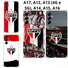 A17, A12, A13 (4G e 5G), A14, A15, A16 Capa Inspirada no Tricolor Capinha Case TPU Time São Paulo SPFC