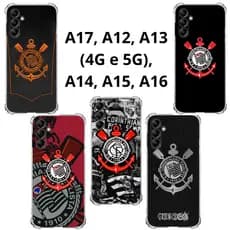 A17, A12, A13 (4G e 5G), A14, A15, A16 Capa Inspirada no Timão Capinha Case TPU Time Corinthians Samsung