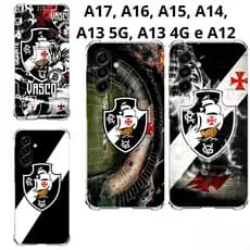A17, A16, A15, A14, A13 5G, A13 4G e A12  Capa Inspirada no Vascão Capinha Case TPU Time Vasco
