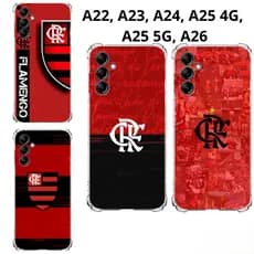 A22, A23, A24, A25 4G, A25 5G, A26 Capa Mengão Rubro Negro Samsung Capinha CASE TPU Flamengo