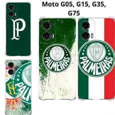 Moto G05, G15, G35, G75 Capa Inspirada no Verdão Alviverde: Capinha Case TPU Time Palmeiras Motorola