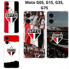 Moto G05, G15, G35, G75 Capa Inspirada no Tricolor  Capinha Case TPU Time São Paulo SPFC Motrola