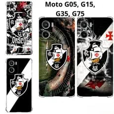 Moto G05, G15, G35, G75 Capa Inspirada no Vascão Capinha Case TPU Time Vasco