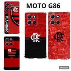 Moto G86 Capa Inspirada Mengão:Rubro Negro Capinha Case TPU Estampa Flamengo Motorola