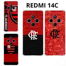 COMPATÍVEL REDMI 14C Capa Mengão Rubro Negro Capinha Case TPU Flamengo