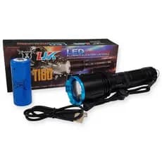 Lanterna De Mão Led T12 Megaluz Recarregável Com 1 Battery super potente longo alcance