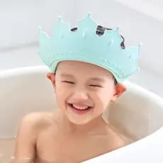 Acessórios De Banho Para Bebês/Chapéu Visor Proteção Auricular Baby Shower Cap