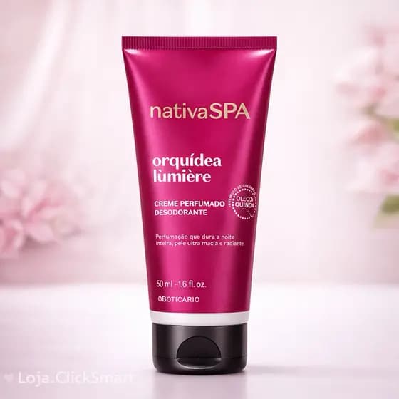 NATIVA SPA ORQUÍDEA LUMIÈRE TAMANHO BOLSA 50ML | CREME HIDRATANTE DESODORANTE CORPORAL PERFUMADO O BOTICÁRIO | PRESENTE