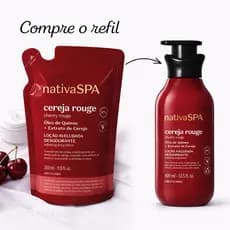 REFIL HIDRATANTE CORPORAL NATIVA SPA CEREJA ROUGE 350ML O BOTICÁRIO LOÇÃO AVELUDADA DESODORANTE | PRESENTE FEMININO