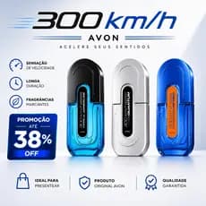 PERFUME MASCULINO AVON 300 KM/H ORIGINAL FRAGRÂNCIA MARCANTE | PRESENTE DIA DOSNAMORADOS MASCULINO | ENVIO EM 24H
