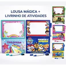 LOUSA MÁGICA INFANTIL ESCREVA E APAGUE + LIVRINHO DE ATIVIDADES EDUCATIVO | PRESENTE PARA CRIANÇA | BRINQUEDO DIDÁTICO