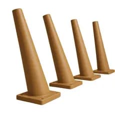 4 Pés Palitos De Plástico 20cm PVC Com E Sem Parafusos P/ Moveis Centro Criados Cor Caramelo