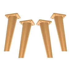 4 Pés Palitos De Plástico PVC 20cm P/ Moveis Mesas Centro Criados Cor Caramelo