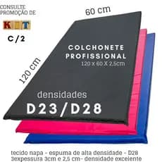 colchonete profissional 120x60x3(2,5 e 4,00 cm)academia exercícios físicos/creches/yoga/fisioterapia
