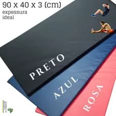 colchonete 90x40x3cm //100x60x2,5cm exercícios físicos, academia, yoga, fisioterapia, ar livre,