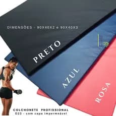 Colchonete D23 90x40x3 e 90x40x2-exercícios físicos, academia, acampamento, pet, yoga, berços,